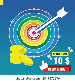 dart board game vector ilustration