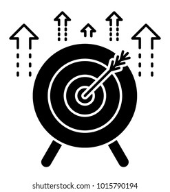 
Dart board glyph icon. Target
