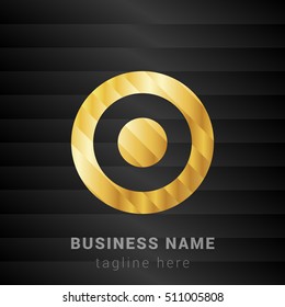 Dart Board Gold and Black silk fashion premium icon / Logo
