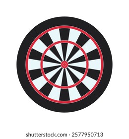 Dart board icon. Colored silhouette. Front view. Vector simple flat graphic illustration. Isolated object on white background. Isolate.