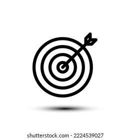 Dart board icon. flat design vector illustration for web and mobile