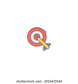 icono de tablero de dardos aislado en fondo blanco