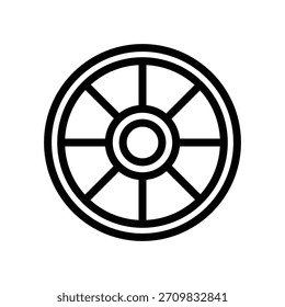 Ícone de placa-dardo, gráficos de vetor de linha