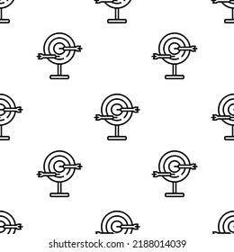 dart board icon pattern. Seamless dart board pattern on white background.