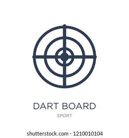 Dart board icon. Trendy flat vector Dart board icon on white background from sport collection, vector illustration can be use for web and mobile, eps10