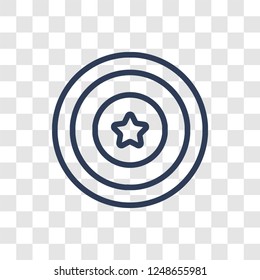 Dart board icon. Trendy linear Dart board logo concept on transparent background from Sport collection