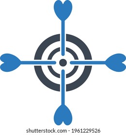 Dart board icon vector illustration 