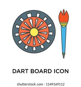 Dart board icon vector isolated on white background for your web and mobile app design, Dart board logo concept