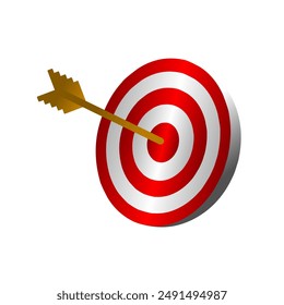 dart board illustration 3d style