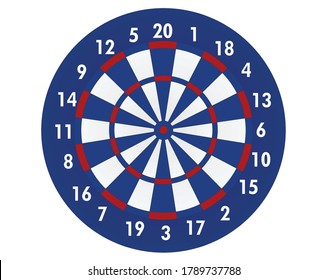 Dart Board Isolated Vector Illustration Stock Vector Royalty Free Shutterstock