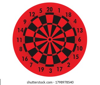 Dart board isolated. vector illustration