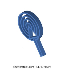 Dart board isometric left top view 3D icon