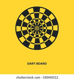 Dart Board logo graphic design concept. Editable element, can be used as logotype, icon, template in web and print. Thin line icon