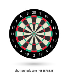 Dart board. Modern design. Vector illustration. EPS10.