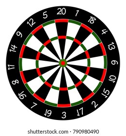 
Dart board. Professional game design vector illustration