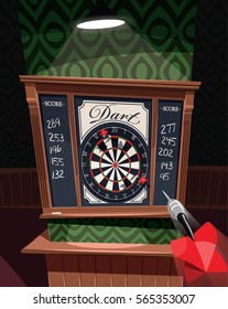 Dart Board In Pub