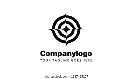 Dart board for simple logo design. dart board vector template