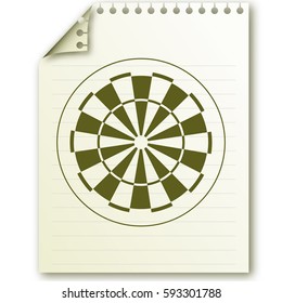 Dart board symbol icon