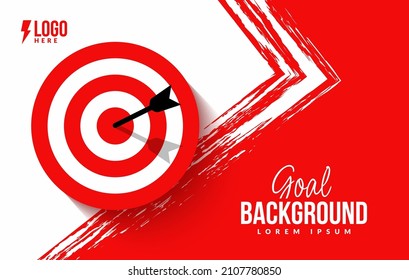 Dart board symbol isolated background, Business target icon concept, Arrow hitting the center of dart board