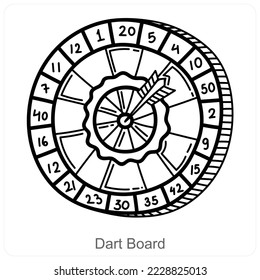 Dart-Board-Konzept und Zielsymbol