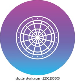 Dart Board Vektorsymbol. Kann für Druck-, Mobil- und Web-Anwendungen verwendet werden.