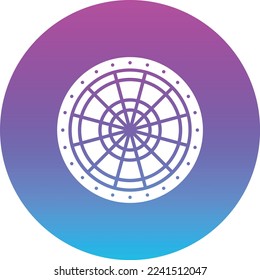Dart Board vector icon. Can be used for printing, mobile and web applications.