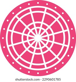 Dart Board vector icon. Can be used for printing, mobile and web applications.
