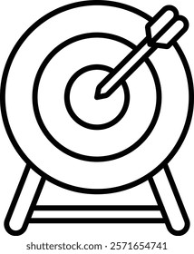 Dart Board vector icon. Can be used for printing, mobile and web applications.