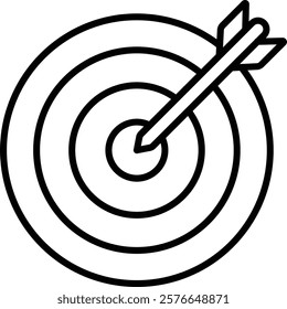 Dart Board vector icon. Can be used for printing, mobile and web applications.