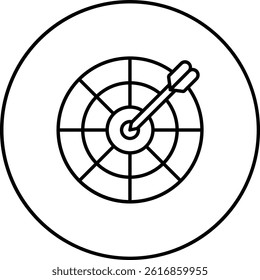 Dart Board vector icon. Can be used for printing, mobile and web applications.