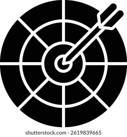Dart Board vector icon. Can be used for printing, mobile and web applications.
