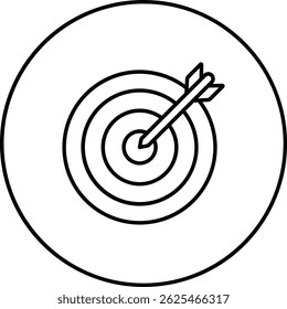 Ícone de vetor do Dart Board. Pode ser usado para impressão, aplicativos móveis e da Web.