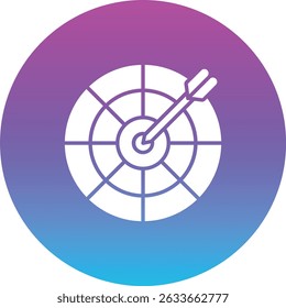 Ícone de vetor do Dart Board. Pode ser usado para impressão, aplicativos móveis e da Web.