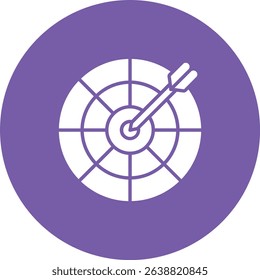 Dart Board vector icon. Can be used for printing, mobile and web applications.