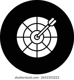 Ícone de vetor do Dart Board. Pode ser usado para impressão, aplicativos móveis e da Web.