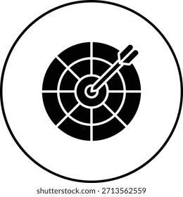 Icono de Vector de Tablero de dardo. Se puede utilizar para aplicaciones de impresión, móviles y de Web.