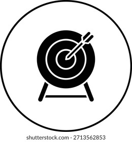 Icono de Vector de Tablero de dardo. Se puede utilizar para aplicaciones de impresión, móviles y de Web.