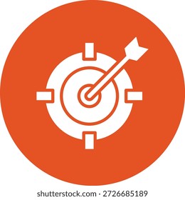 Ilustración de diseño de icono de Vector de Tablero de dardo
