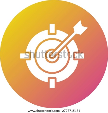 Dart Board Vector Icon Design Illustration