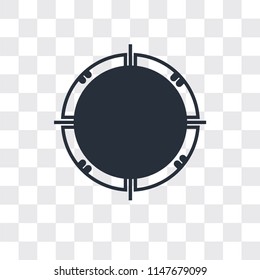 Dart board vector icon isolated on transparent background, Dart board logo concept