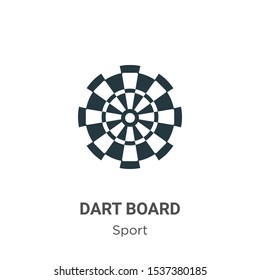 Dart board vector icon on white background. Flat vector dart board icon symbol sign from modern sport collection for mobile concept and web apps design.