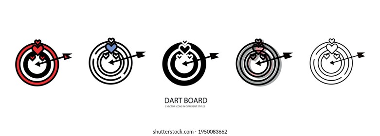 Dart Board vector type icon