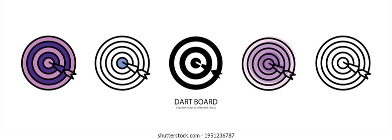 DART BOARD vector type icon