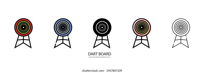 Dart Board vector type icon