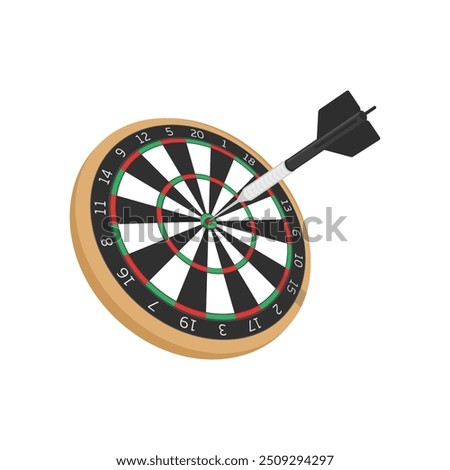 Dart boards. Classic Darts Board with twenty black and white sectors. Game concept.