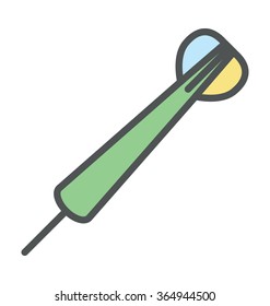 Dart Bold Icon Illustration 