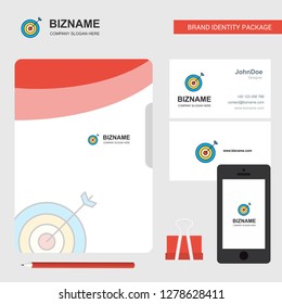 Dart  Business Logo, File Cover Visiting Card and Mobile App Design. Vector Illustration