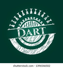 Dart chalk emblem. Vector Illustration. Detailed.