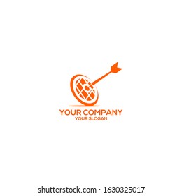 Dart Chart Solar Panel Logo Design Vector