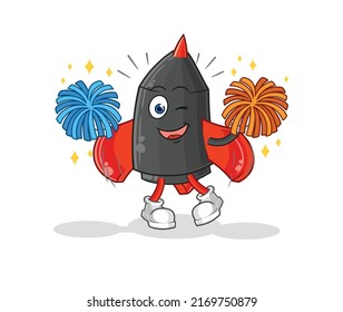 the dart cheerleader cartoon. cartoon mascot vector